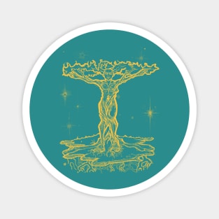 Male Tree of Life (Light Lineart) Magnet